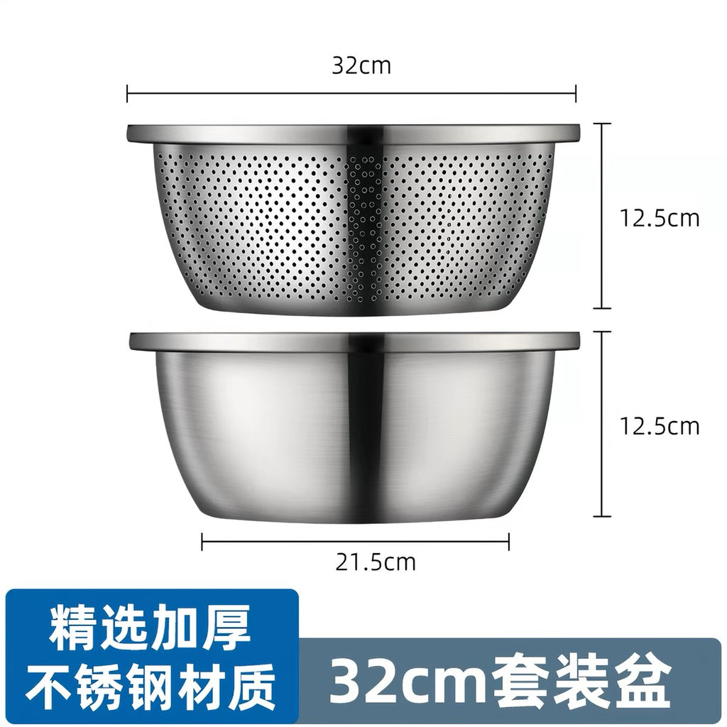 Stainless steel vegetable washing basket