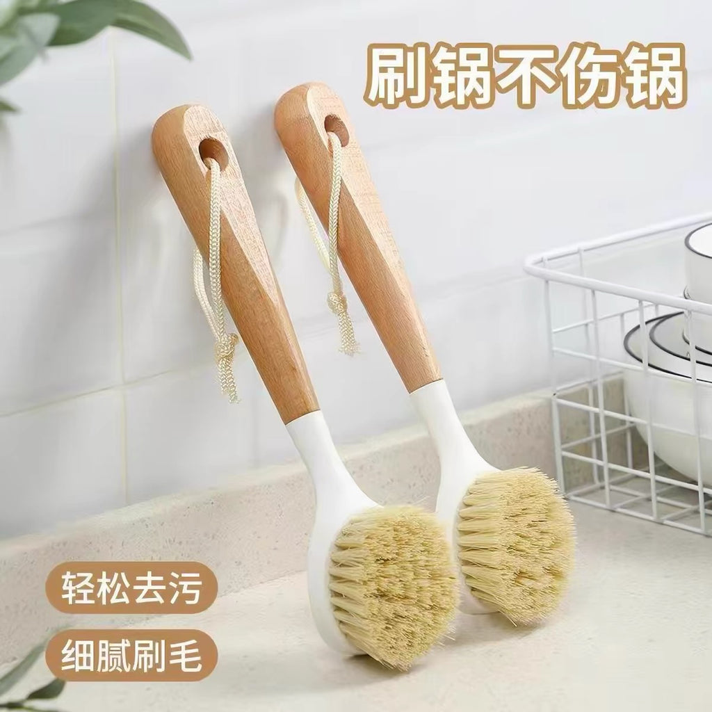 Long-handled pot brush